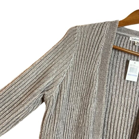 NWT! John Paul Richard grey chenille cardigan - Picture 7 of 11